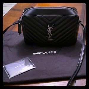 Black YSL Lou Camera Bag